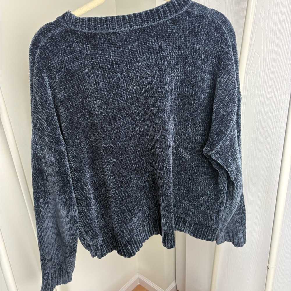 Mossimo Supply Co. Navy Crew Neck Chenille Sweater - Picture 2 of 3